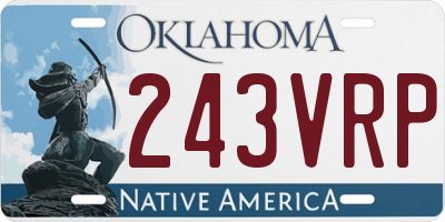 OK license plate 243VRP