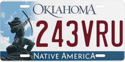 OK license plate 243VRU