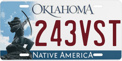 OK license plate 243VST