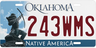 OK license plate 243WMS