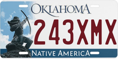 OK license plate 243XMX