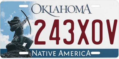 OK license plate 243XOV