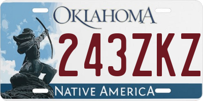 OK license plate 243ZKZ