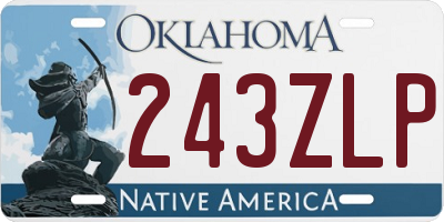 OK license plate 243ZLP