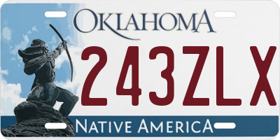 OK license plate 243ZLX
