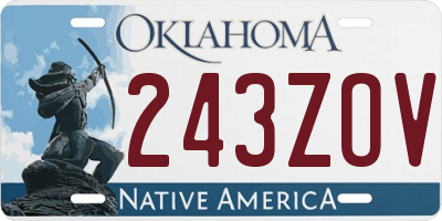 OK license plate 243ZOV