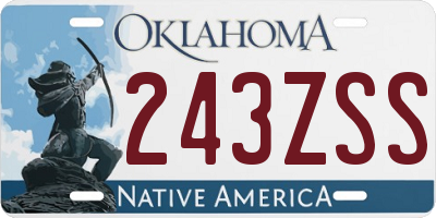 OK license plate 243ZSS