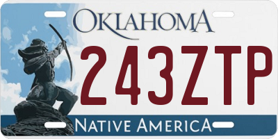 OK license plate 243ZTP