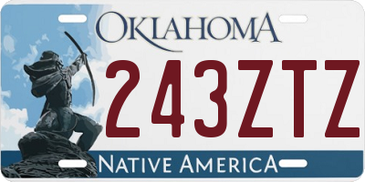 OK license plate 243ZTZ