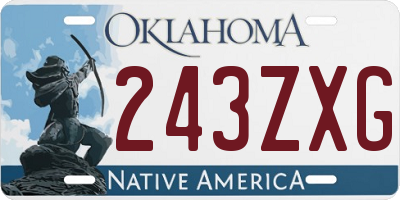 OK license plate 243ZXG