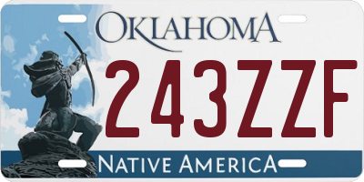 OK license plate 243ZZF