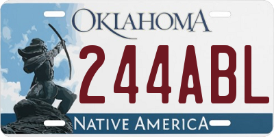 OK license plate 244ABL