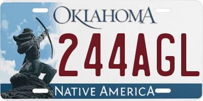 OK license plate 244AGL