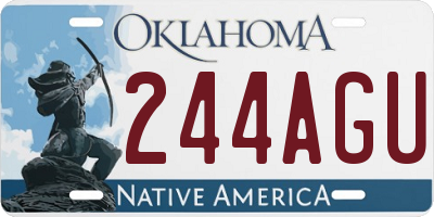OK license plate 244AGU