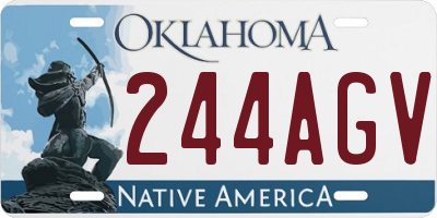 OK license plate 244AGV