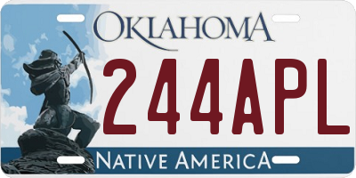 OK license plate 244APL