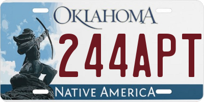 OK license plate 244APT