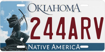 OK license plate 244ARV