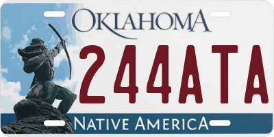 OK license plate 244ATA
