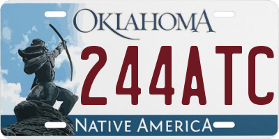 OK license plate 244ATC