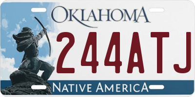 OK license plate 244ATJ