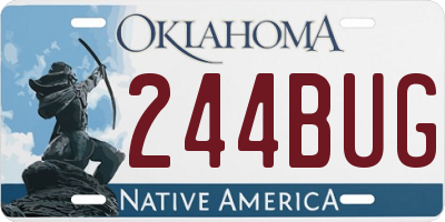 OK license plate 244BUG