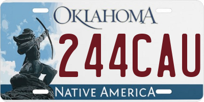 OK license plate 244CAU