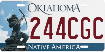 OK license plate 244CGC