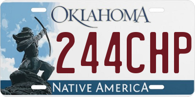 OK license plate 244CHP