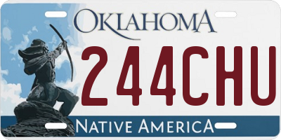 OK license plate 244CHU