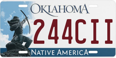 OK license plate 244CII