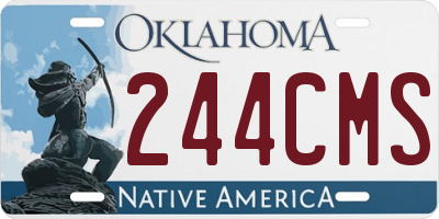 OK license plate 244CMS