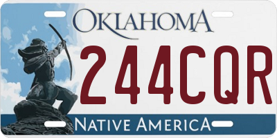 OK license plate 244CQR