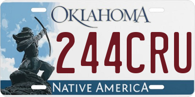 OK license plate 244CRU
