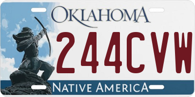 OK license plate 244CVW