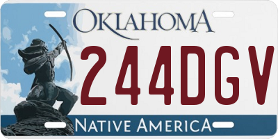 OK license plate 244DGV