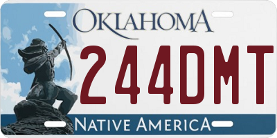OK license plate 244DMT