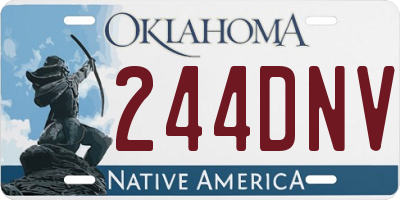 OK license plate 244DNV