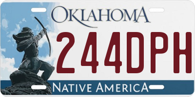 OK license plate 244DPH