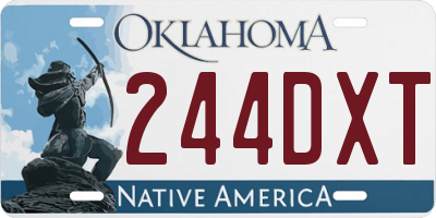 OK license plate 244DXT