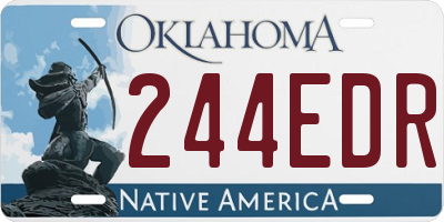 OK license plate 244EDR