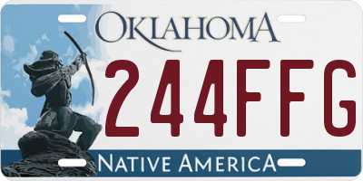 OK license plate 244FFG