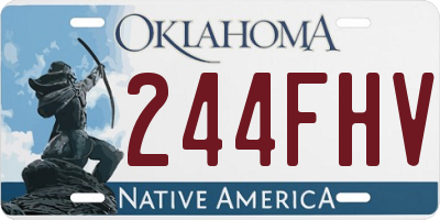 OK license plate 244FHV