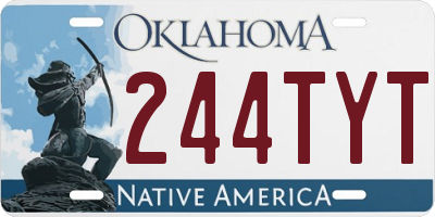 OK license plate 244TYT