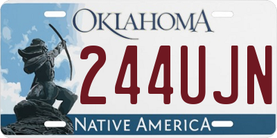 OK license plate 244UJN