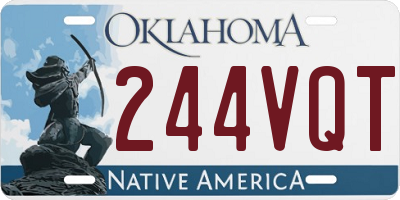 OK license plate 244VQT