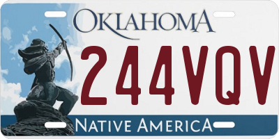 OK license plate 244VQV