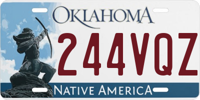 OK license plate 244VQZ