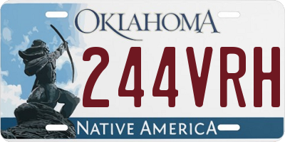 OK license plate 244VRH