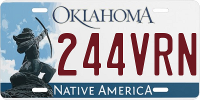 OK license plate 244VRN
